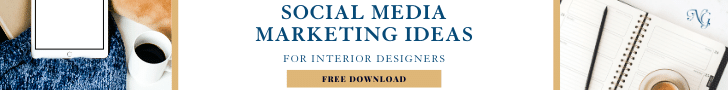 Free download guide with social media marketing tips for Interior Designers.