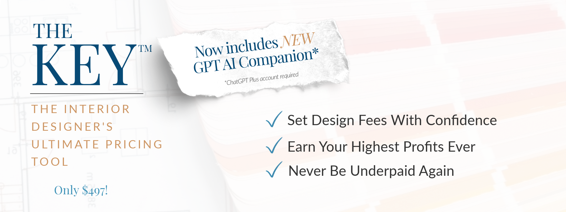 The KEY with GPT is the best pricing tool for interior designers