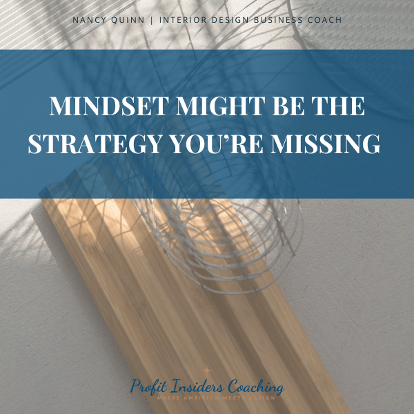 mindset might be the strategy you're missing nancy quinn nancy ganzekaufer profit insiders coaching